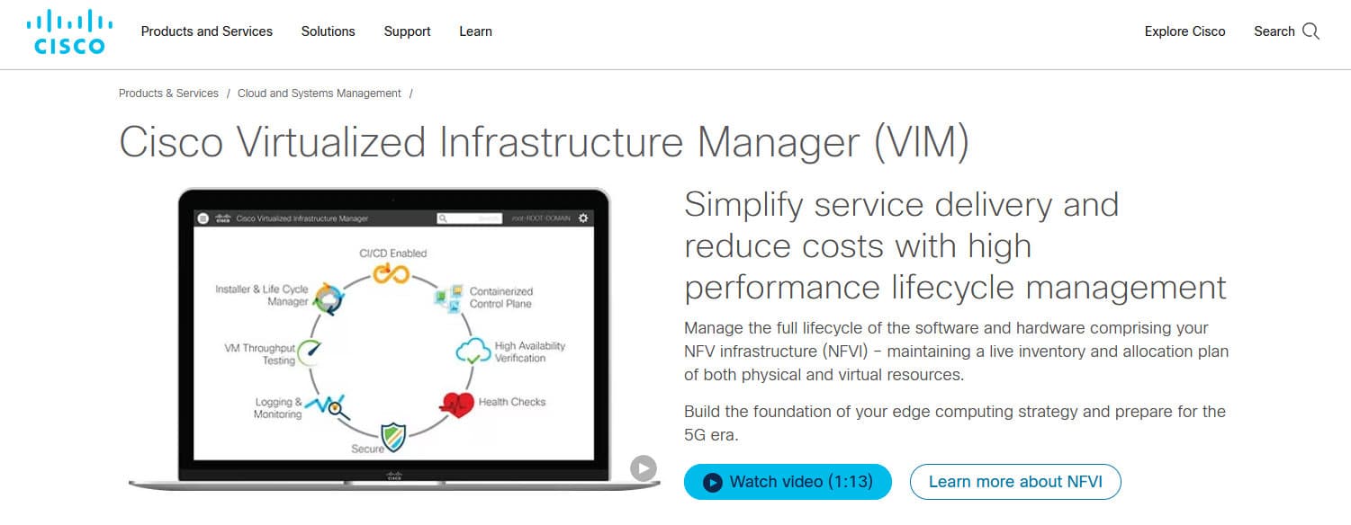 Cisco Virtualized Infrastructure Manager (CVIM)