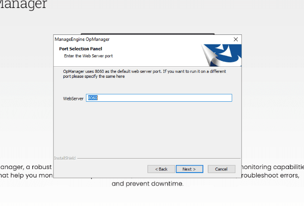 ManageEngine OpManager Download and installation process