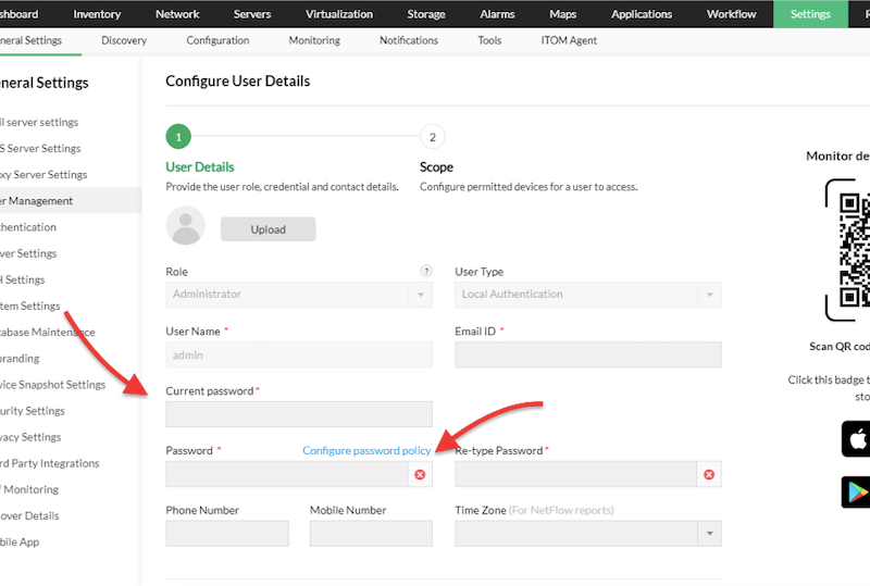 Configuring OpManager