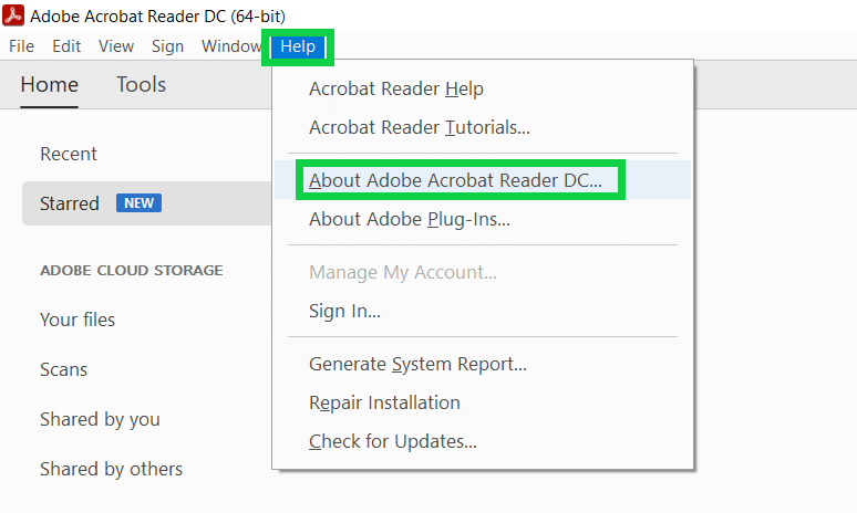 About Adobe Acrobat Reader DC