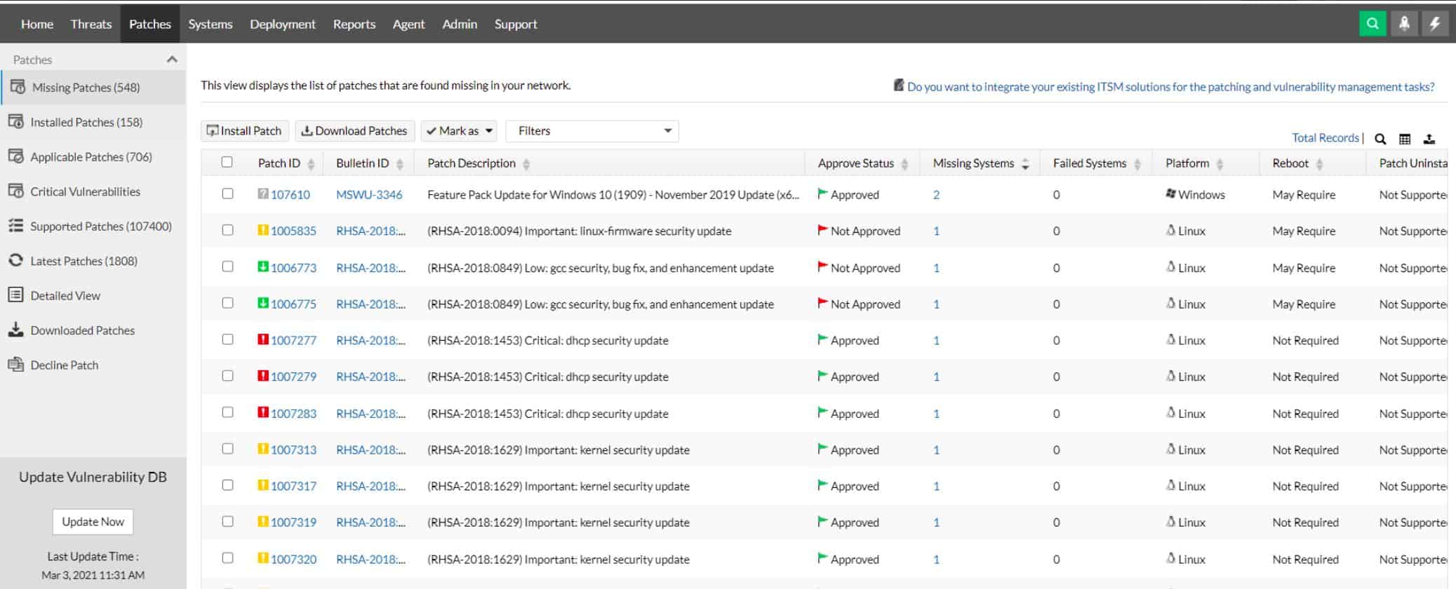 ManageEngine Vulnerability Manager Plus Patches