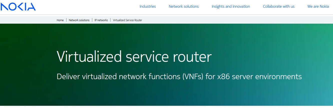 Nokia Virtualized Service Router