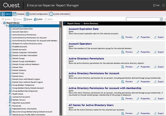 Quest Enterprise Reporter for Active Directory