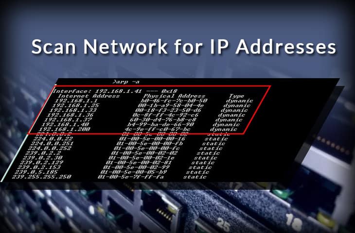 Scan Network for IP Addresses