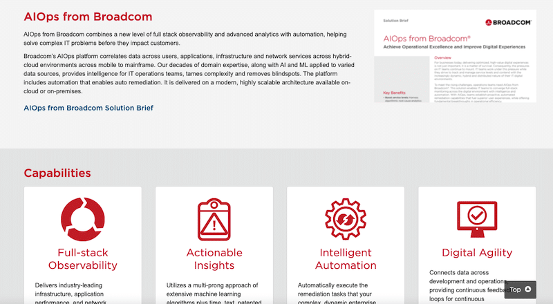 Broadcom AIOps solution