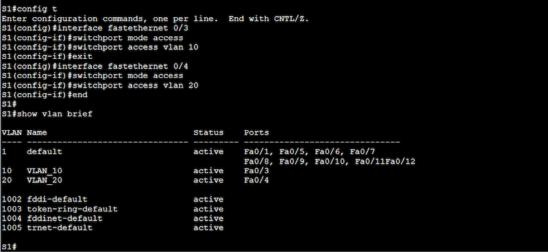 Assign VLANs to the appropriate port