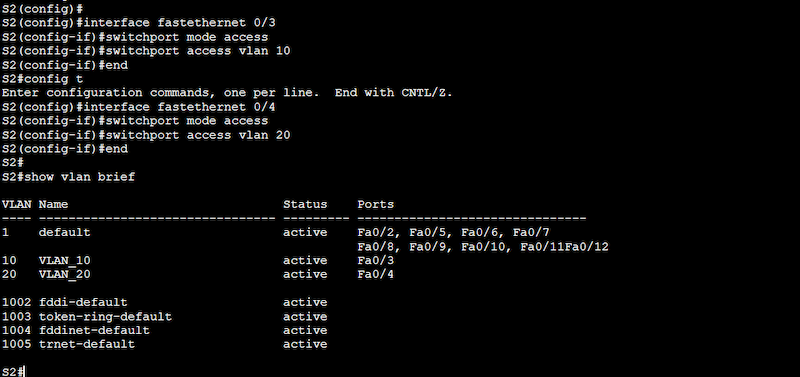 Assign VLANs to the appropriate port