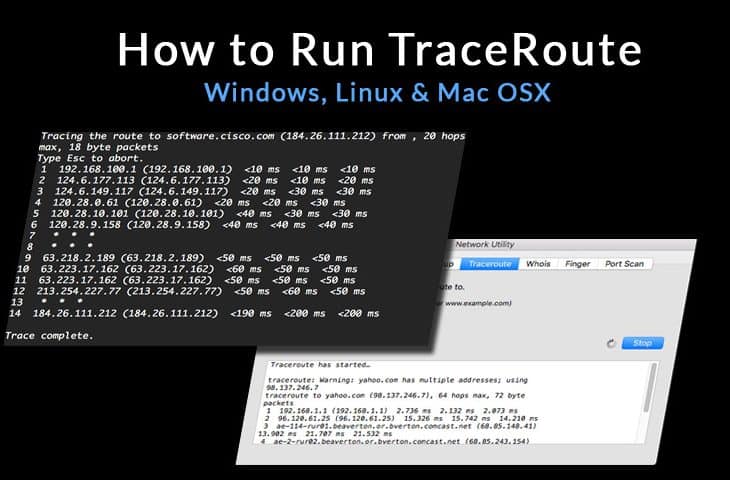 how to run traceroute