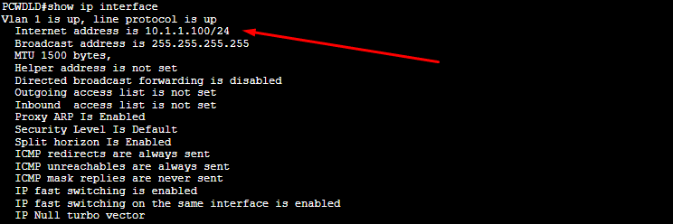 use the “show IP interface” or the “show running-config” to verify your configuration