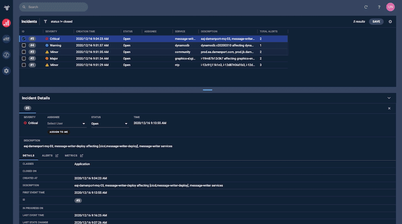 Moogsoft Observability Cloud platform, problem detection