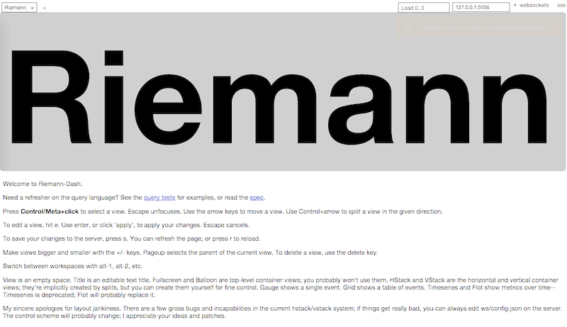 Riemann Dashboard