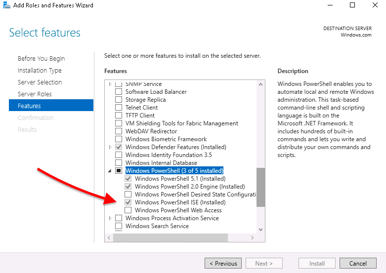 PowerShell Add Roles and Features