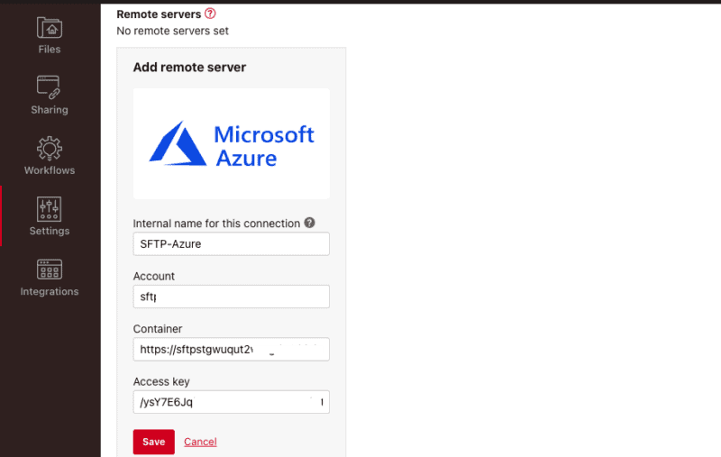 Microsoft Azure’s remote server information