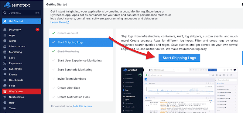 Starting with Sematext