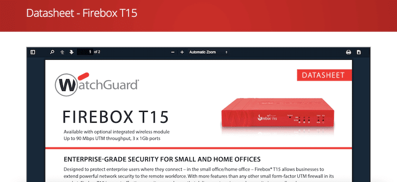 WatchGuard Firebox T15