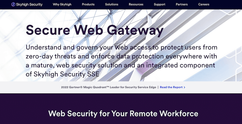 Skyhigh Security’s Secure Web Gateway (former McAfee)