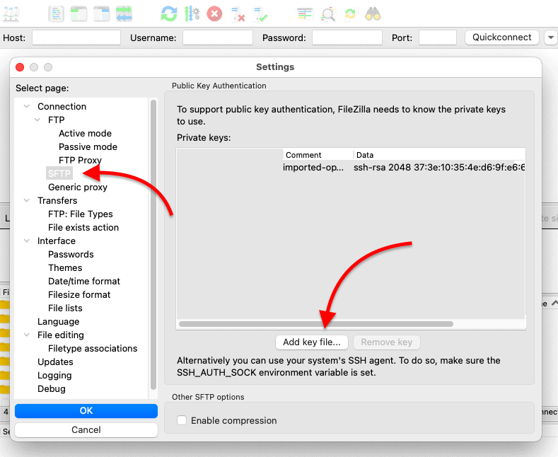 import the right key