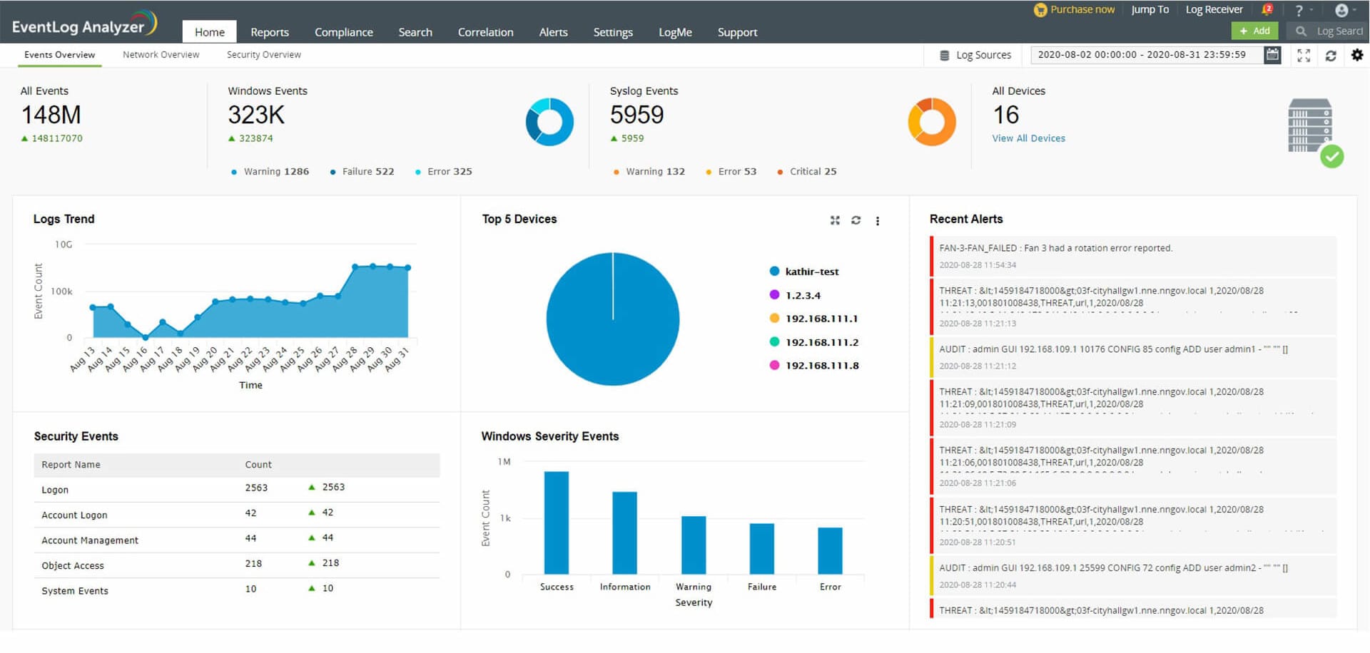 ManageEngine EventLog Analyzer