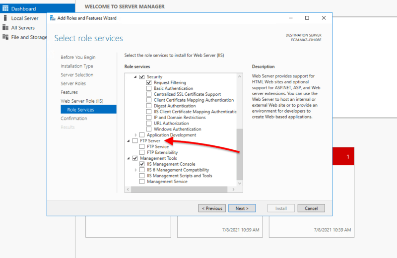 Select FTP Server