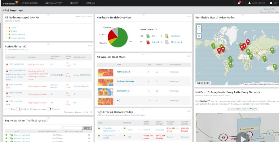 solarwinds npm