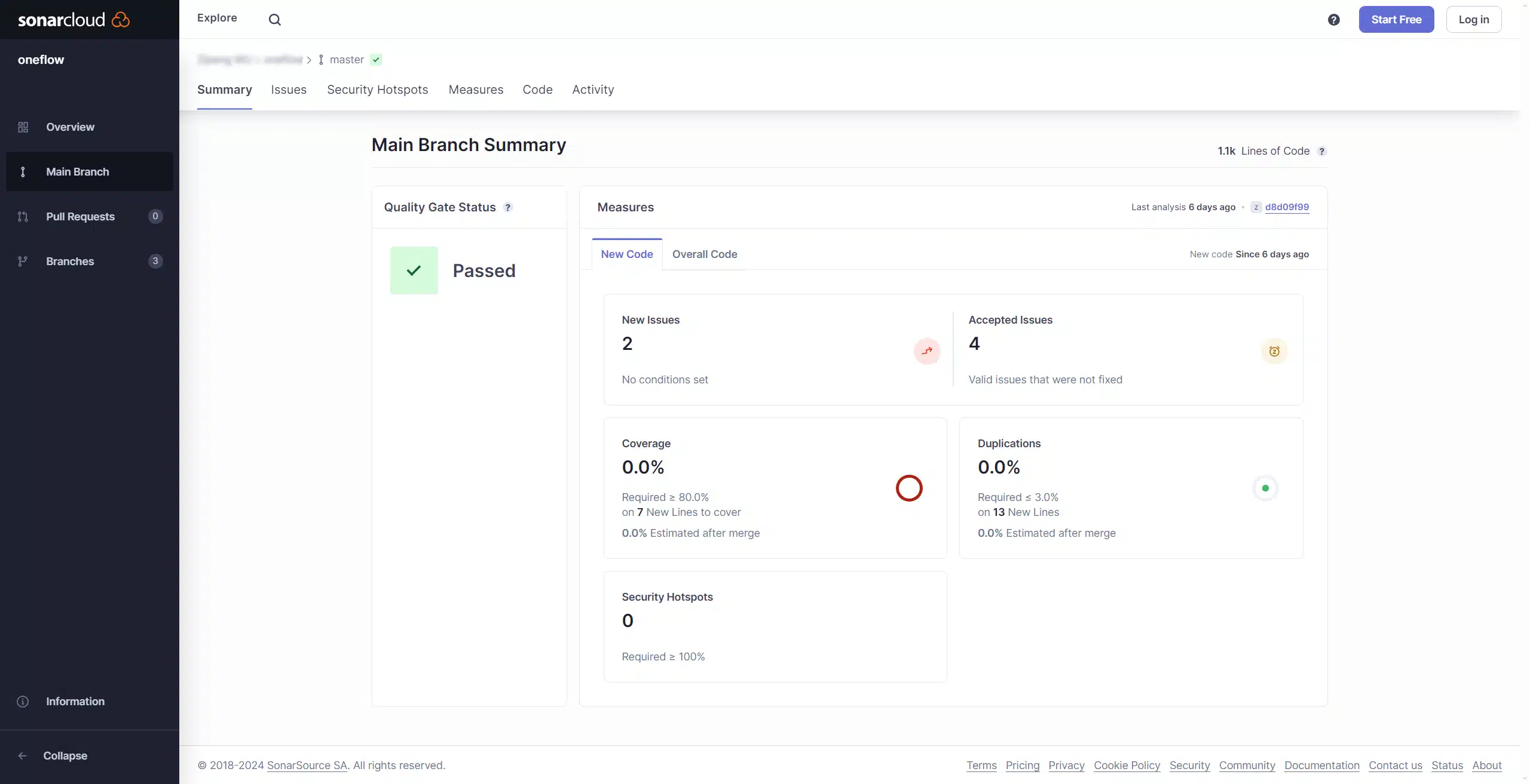 sonarcloud-main-branch-summary-dashboard-screenshot