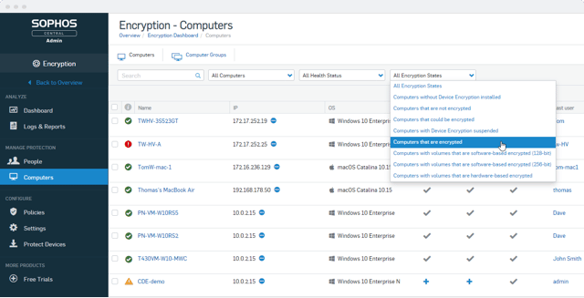 Sophos Central Device Encryption