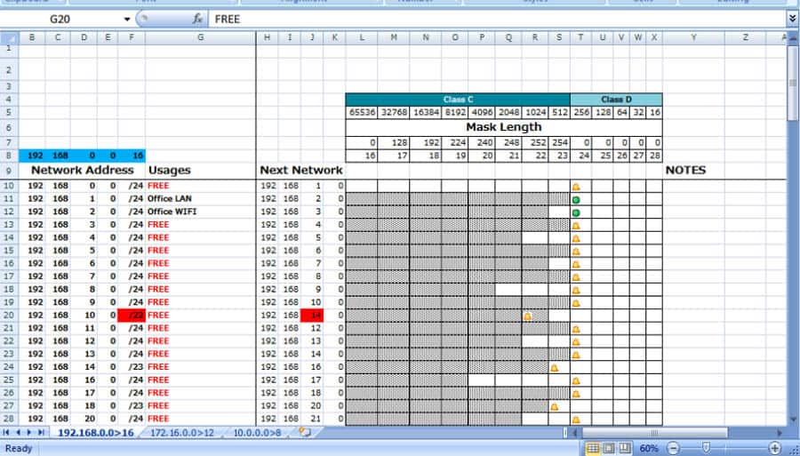 spreadsheet ipam example