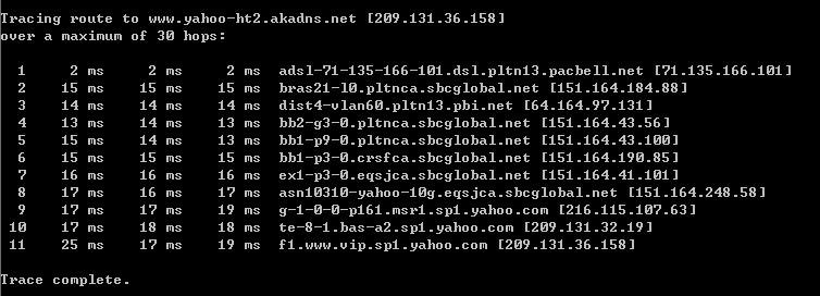 traceroute